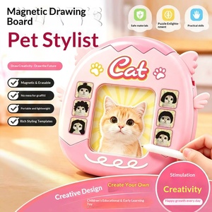 Juguete de tablero de dibujo de doble cara con cuentas magnéticas de plástico, estilo gato, versátil, para niños, al por mayor, genuino, creativo, antiestrés - Product Image 2