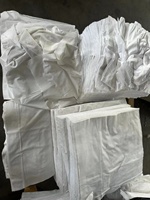 Draps d'hôtel d'occasion 60-120cm Couleur blanche 100% Coton Chiffon de nettoyage multi-usages Déchets textiles usagés
