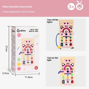 ONSHINE/Childhood Infinite LED Busy Board Bois Matériel Apprentissage Précoce Simulation Électronique Switch Board Jouet pour Enfants - Product Image 6