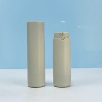 Flacon pompe sans air rechargeable de luxe 30ml 50ml, emballage cosmétique écologique, blanc mat gris avec flacon de recharge