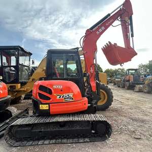 Mini máquina de ingeniería de movimiento de tierras de excavadora Kubota KX155/165 usada con precio barato y horas de trabajo bajas en cubo pequeño - Product Image 1