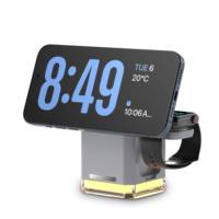 Nouvelle Station de Recharge Magnétique Sans Fil 4-en-1 Écologique 15W à Charge Rapide PD 5V/3A Type-C pour Écouteurs, Montre Connectée et Appareil Photo SKYLIGHT 2025