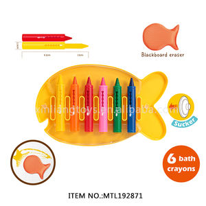 무료 샘플 어린이 다채로운 크레용 세트 아기 욕조 크레용 무독성 빨 색상 목욕 크레용 장난감 - Product Image 4