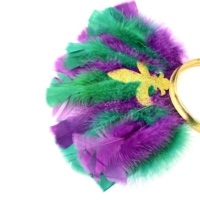 Mardi Gras Violet Turquie Plume Chapeaux Nouvelle-Orléans Mascarade Masque Faux Plume Sequin Bandeau pour Fêtes Promotions