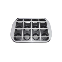 Moule à cupcake à muffins en acier au carbone antiadhésif avec diviseur de cupcake en plastique et demi-demi ensemble de moules à cupcake, outils de décoration de gâteau