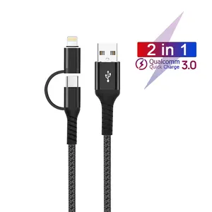 90 Degree USB C Male To USB C Female nylon braided Thunderbolt 4 connector data charging cable Support 20Gbps Transfer Speed