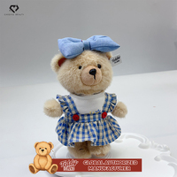 Teddy ISLAND Ours en peluche rose sous licence mondiale, avec robe de princesse, béret rouge et breloque pomme, jouet de conte de fées pour filles, cadeau pour enfants et fêtes