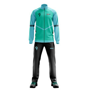 전체 맞춤형 트랙수트, 남성용 폴리에스터 축구 스포츠웨어 트레이닝복 1/4 쿼터 집업 풋볼 트랙수트 - Product Image 2