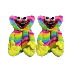 Mignon hiver chaud moelleux maison intérieur doux antidérapant fausse fourrure mignon peluche coquelicot chambre <span class=keywords><strong>chaussures</strong></span> pour femmes pantoufles pour femmes - Product Image 1