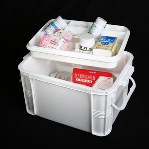 Large Capacity Family First Aid Kit White Rectangle Portable Medicine Storage Box For Emergency Medical Care - Product Image 3