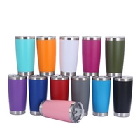 Vaso Térmico Personalizado de Acero Inoxidable de Doble Pared de 20 oz con Asa, Aislamiento al Vacío, 12-24 Horas de Aislamiento Térmico, Portátil, para Agua Hirviendo