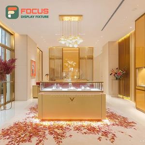 Minimalist Jewelry Store Display System Metal Frame Jewelry Shop Display Counter - Product Image 1