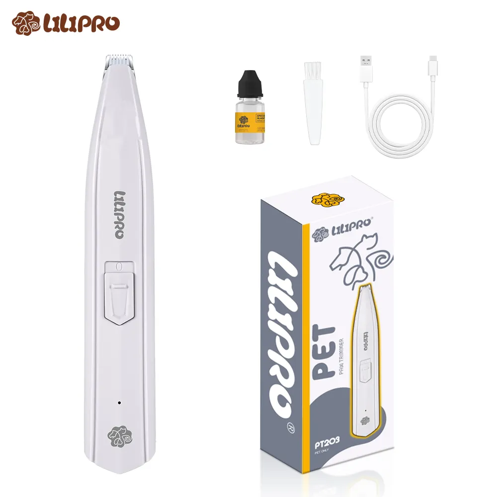LILIPRO New Pet cat and dog patte trimmer Professional quiet rechargeable Li-ion battery Portable pet foot hair trimmer