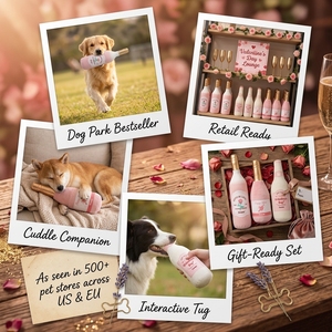 Jouets <span class=keywords><strong>en</strong></span> peluche pour chien <span class=keywords><strong>en</strong></span> forme de bouteille de vin pour la Saint-Valentin, jouets à mâcher couineurs pour chiot <span class=keywords><strong>en</strong></span> forme de <span class=keywords><strong>champagne</strong></span> et bière, jouets <span class=keywords><strong>en</strong></span> peluche durables pour animaux de compagnie, cadeau interactif - Product Image 4