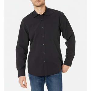 Camisa de vestir de hombre de buena calidad superventas, franela antiarrugas impresa con logotipo profesional para la opción de logotipo personalizado de primavera - Product Image 1