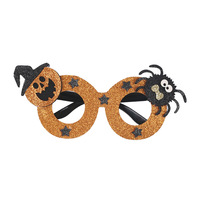 Masque créatif en cuir PU drôle de citrouille et d'araignée pour Halloween, accessoires photo pour costume de démon de petite fille, idéal pour les fêtes et rassemblements