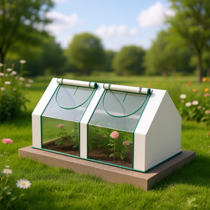 Mini invernadero de jardín con estructura de PVC y cubierta para protección y cultivo de plantas al aire libre - Product Image 2