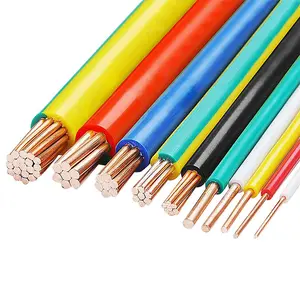 1.5mm 2.5mm 4mm 6mm,450/750v Bv PVC Electric Wire, Single/Stranded Bare Copper House Wire Used