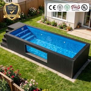 <span class=keywords><strong>Piscine</strong></span> de luxe en conteneur de 20 pieds ou 40 pieds <span class=keywords><strong>avec</strong></span> fenêtre en verre, <span class=keywords><strong>piscine</strong></span> hors sol modulaire préfabriquée moderne pour jardin ou villa - Product Image 1