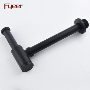 Fyeer ottone nero trappola per bottiglie <span class=keywords><strong>sifone</strong></span> scolapiatti P-Trap bagno lavello in rame lavello per lavabo - Product Image 5