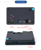 Huaqingjun Schermo LCD Touch da 4,3 Pollici Comunicazione RS485/232 DC10-30V HMI per Macchine da Imballaggio
