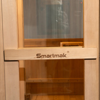Smartmak-Grand Sauna Cube Extérieur en Bois de Cèdre et de Pruche pour 6-8 Personnes