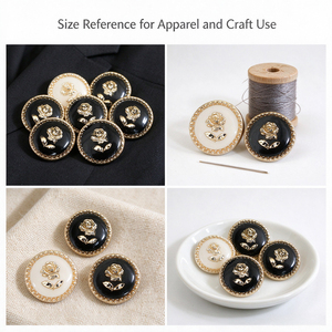 Pearl Edge Bowknot Enamel Round Zinc Alloy Shank <b>Buttons</b> Decorative Metal <b>Buttons</b> for Coat <b>Suit</b> Dress Sweater Garment Decoration - Product Image 4