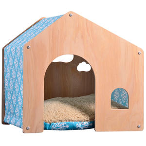 Luxus umwelt freundliche tragbare große Haustier Holz Hunde Hausbett Multifunktions-Outdoor-Katzen bett für Kleintiere wirtschaft lich billig - Product Image 5