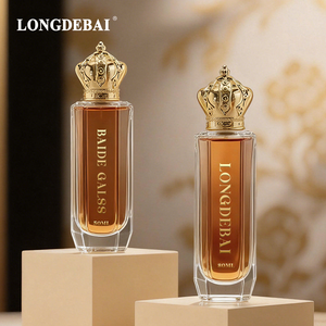 Custom irregular <b>Clear</b> Empty Crimp Perfume Bottle 30ML 50ML 100ML Glass Perfume Bottle With Crown Cap - Product Image 2