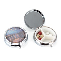 Offres Spéciales : Boîte à Pilules Métallique Ronde et Rectangulaire CHANNEL PB401 avec Logo Époxy, Étui Cosmétique Universel CN ZHE