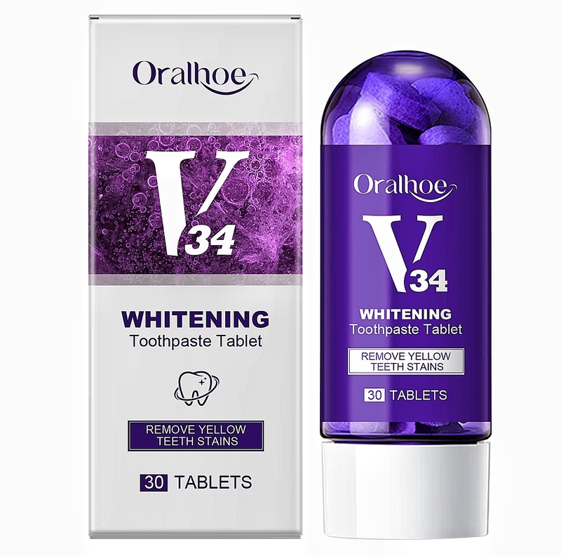 Private Label Whitening purple Toothpaste Tablets