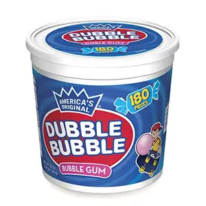 Dubble Bubble Gum enveloppé de torsion, pièces de taille King, baignoire 180 pièces
