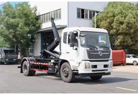 Camion à ordures Dongfeng 16m avec boîte de vitesses manuelle, moteur diesel, bras de ramassage, compacteur hydraulique mobile pour l'élimination des déchets municipaux