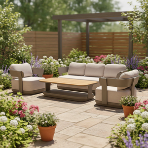 مجموعة حديثة فاخرة للأماكن الخارجية ، أثاث فناء الحديقة ، حماية من الشمس للمطعم والفندق والترفيه والشاطئ والفناء - Product Image 2