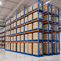 Étagère de stockage en acier Q235B, structure plate pour entrepôt de 12 m, testée pour une résistance à l'usure de 500 cycles, cadre de rayonnage durable