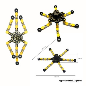 2025 Cross-Border Fingertip Chain Plastic DIY Decompression Toy Tone Variety Puzzle <strong>Mechanical</strong> Gyro Finger Decompression Shake - Product Image 5
