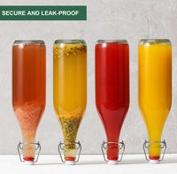 Bouteilles en verre à bouchon basculant avec couvercles hermétiques, bouteilles à bouchon basculant pour la fermentation