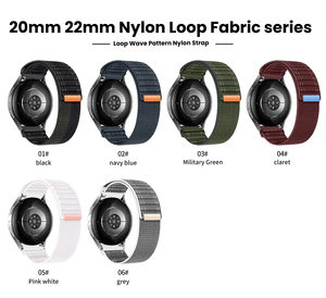 BEEFLYPOWER Bracelet de montre en nylon à boucle, design populaire, 20 <span class=keywords><strong>mm</strong></span> 22 <span class=keywords><strong>mm</strong></span>, pour <span class=keywords><strong>Samsung</strong></span> <span class=keywords><strong>Watch</strong></span> 7 <span class=keywords><strong>40</strong></span>/44 <span class=keywords><strong>mm</strong></span> 6 <span class=keywords><strong>Classic</strong></span> 43/47 <span class=keywords><strong>mm</strong></span>, bracelet de sport - Product Image 2