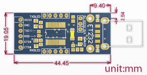 FT232 USB UART บอร์ดประเภท C USB เป็น UART (TTL) โมดูลการสื่อสารขั้วต่อ USB-C รองรับแมคโอเอส ลินุกซ์,แอนดรอยด์ วินโดวส์ K505 - Product Image 5
