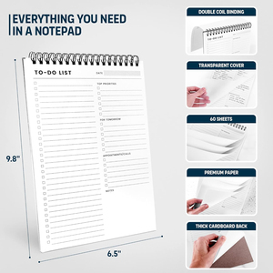 Agenda Settimanale Personalizzata A5 con Spirale e Pagine a Righe <span class=keywords><strong>per</strong></span> <span class=keywords><strong>Ufficio</strong></span>, Produttività e Pianificazione Giornaliera - Product Image 4