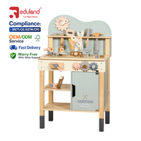 EDULAND OEM ODM Juguete de Banco de Trabajo de Madera Montessori, Juego de Imitación para Niños, Mesa de Herramientas de Ingeniería Educativa Temprana