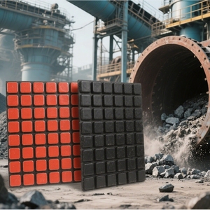 Résistant aux chocs en caoutchouc céramique composite revêtement matériau en vrac goulotte résistant à l'usure durable haute résistance à l'abrasion - Product Image 2