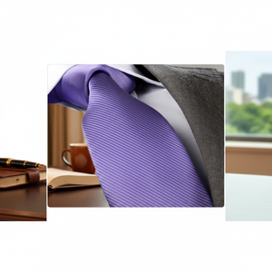 Corbata Lila a rayas - Product Image 3