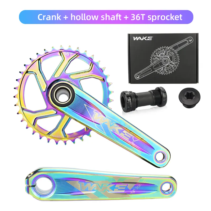 دراجة crankset-170mm 104 BCD الملونة كرنك مجموعة أجزاء مع أسفل قوس دراجة كرنك استبدال ويك crankset