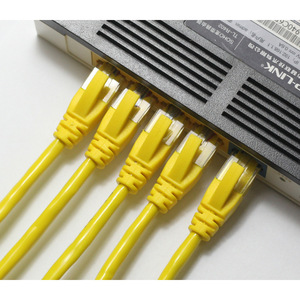 Cat5e Patch <b>Cables</b> 0.2m 1m 2m 3m Yellow Network <b>Cable</b> <b>For</b> <b>Computer</b> Networking Ethernet Connection - Product Image 2