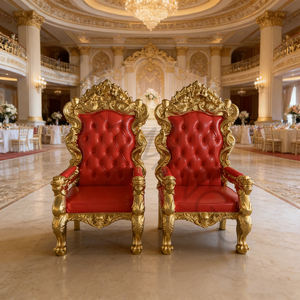 Silla de Trono de Lujo para Niños, Modelo BJFlamingo Dorado, Tamaño Pequeño King Size, Respaldo Alto, de Madera, Económica y Duradera, Ideal para Fiestas de Cumpleaños - Product Image 3