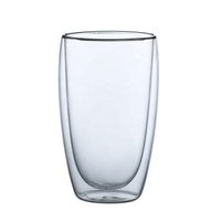 Mug à café en verre isolant transparent à double paroi en borosilicate de haute qualité, forme d'œuf, design minimaliste, logo personnalisé, pour la maison et le bureau