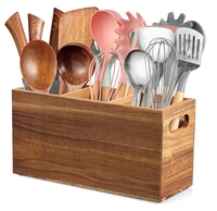 Accessoires de décoration de cuisine de ferme 3 compartiments grand support d'organisateur de caddie d'ustensile de cuisine pour comptoir