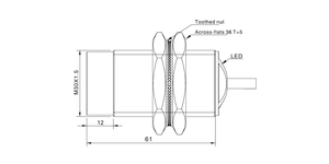 Akusense TDN30-25HC 2-Wire Inductive Proximity <b>Sensor</b> Reed <b>Switch</b> Output 10-60VDC IP67 Metal - Product Image 5