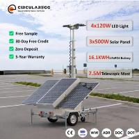 Tours d'éclairage LED solaires IP65 avec galvanisation à chaud et batterie LiFePO4 de 16,1 kWh pour aéroports